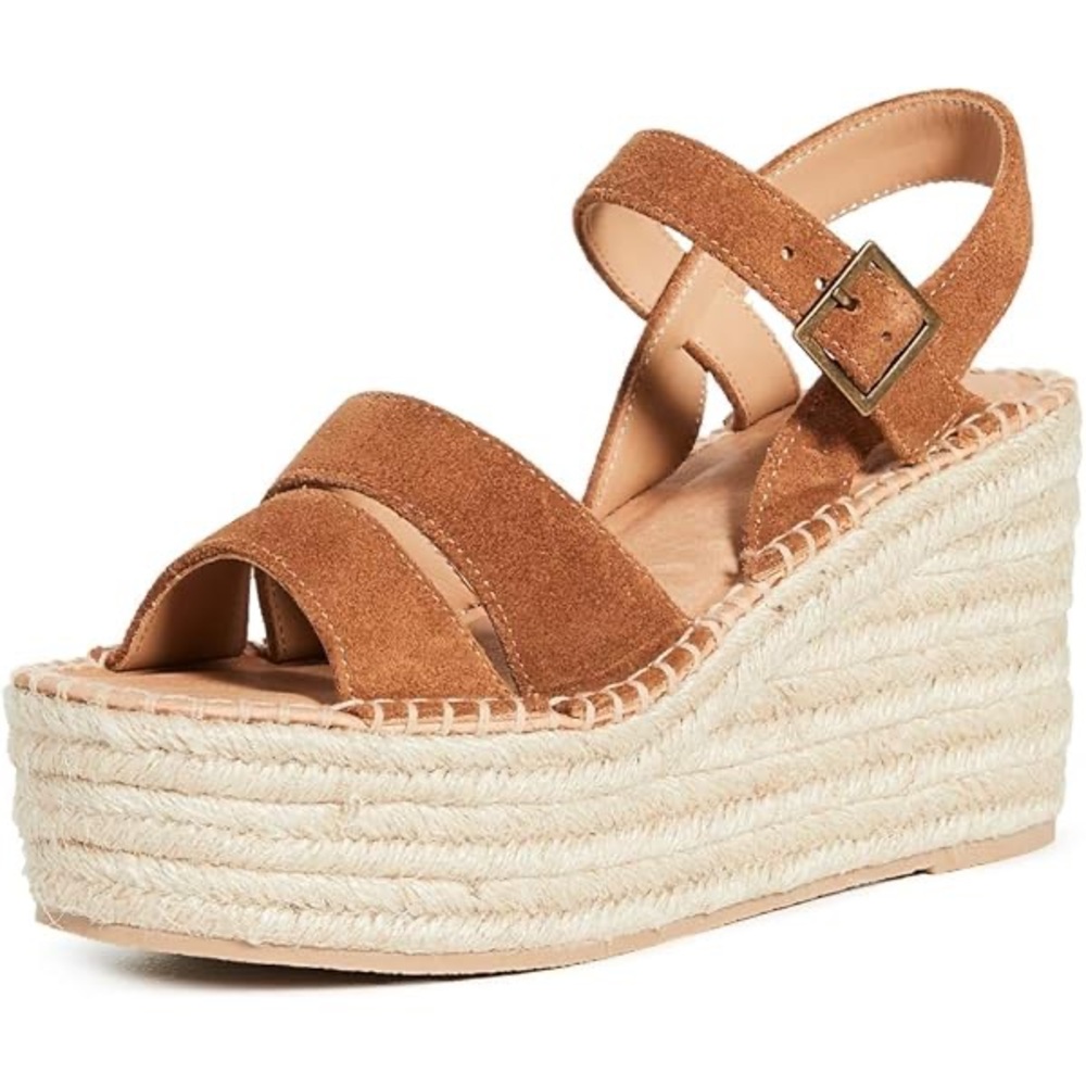 Soludos Palma Suede Leather Strappy Espadrille Platform Sandals 7.5 NWOT